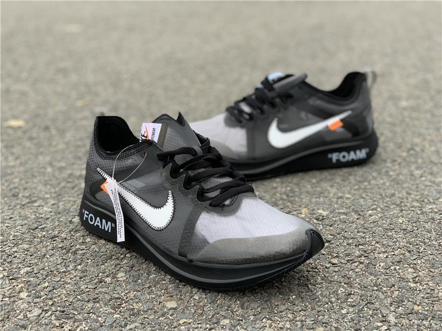 Zoom Fly Off-White Black Silver
