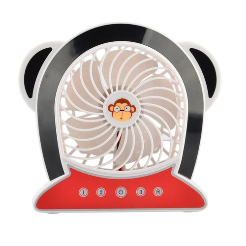 Cartoon Lovely Monkey Mini Fan - Black