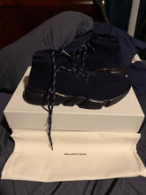 Load image into Gallery viewer, Balenciaga | Blue Speed Sock Stretch-knit Trainers