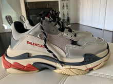 Load image into Gallery viewer, Balenciaga | Triple S Sneakers | Silver Grey Red