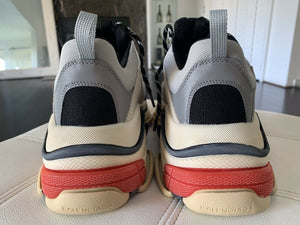 Balenciaga | Triple S Sneakers | Silver Grey Red