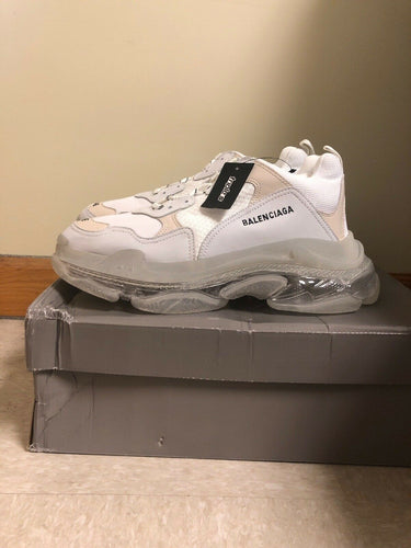 Balenciaga | Triple S Sneakers | White Clear Sole